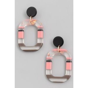 Kameakay Pink Lady Gold Flaked Earrings